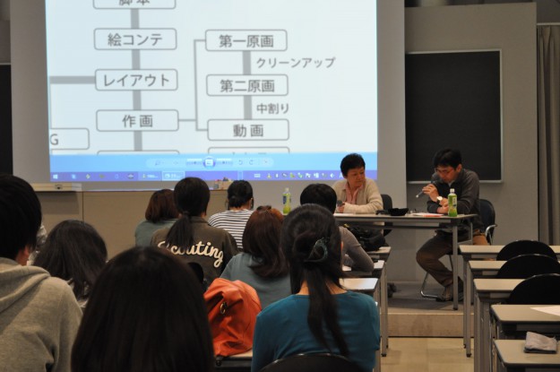 5/12卒業生でアニメーターの槙田喜代子さんの講演会が開催されました。0