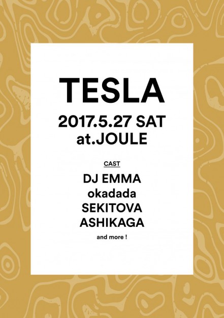 5/27卒業生藤井慎一さんが、CLUB　JOULE（大阪）で開催される「TESLA」で映像作品を発表されます。0