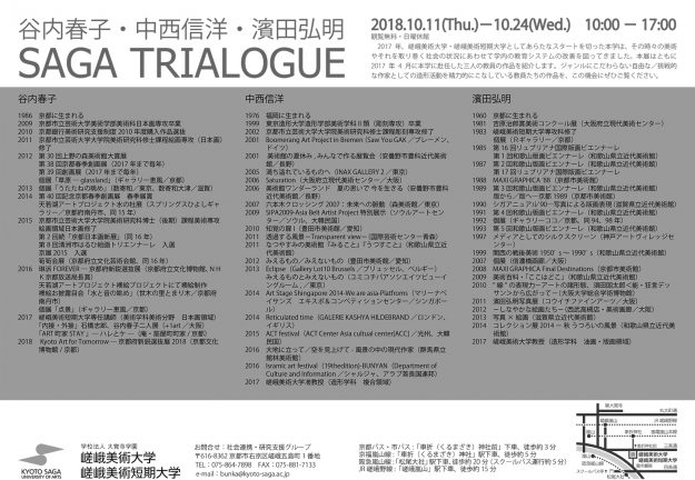 谷内春子・中西信洋・濱田弘明　SAGA TRIALOGUE1